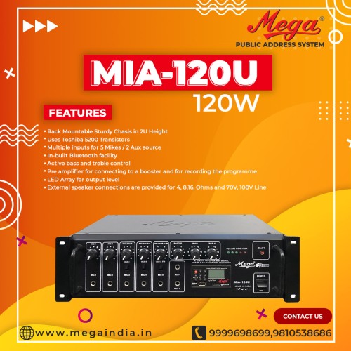 MIA 120U P.A Medium Power Mixer Amplifier